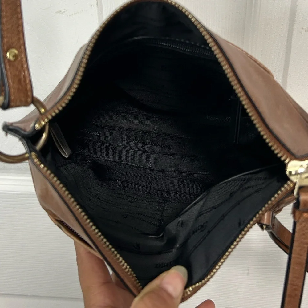 Tommy Bahama Brown Leather Crossbody Bag